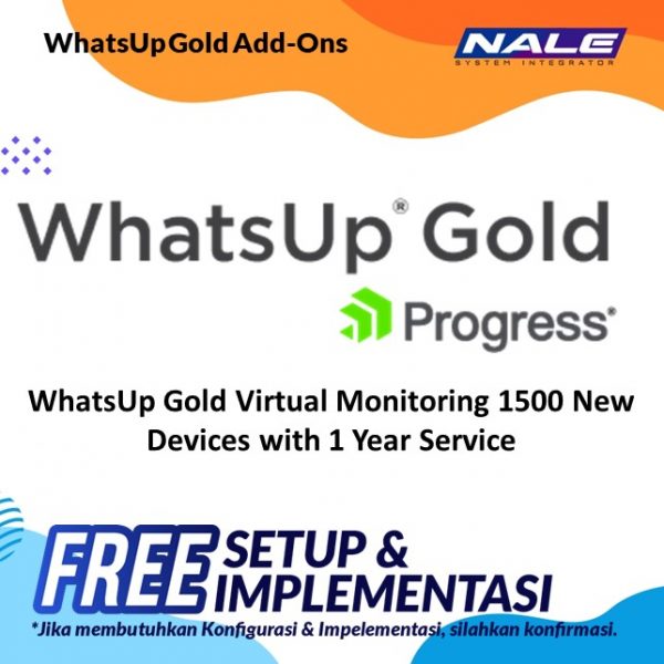 WhatsUp Gold Virtual Monitoring 1500 New Devices with 1 Year Service