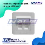 Commscope Faceplate Angled Dual Port UK style (1859168-1)
