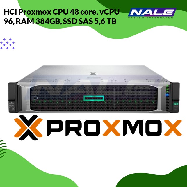 Proxmox CPU 48 core, vCPU 96, RAM 384GB, SSD SAS 5,6 TB HCI Proxmox CPU 48 core, vCPU 96, RAM 384GB, SSD SAS 5,6 TB - Gambar 1