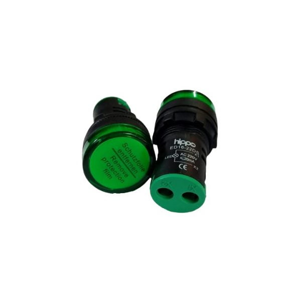 ECLAT PILOT LAMP LED 22MM 220V AC PANEL LED GREEN INDICATOR 22MM