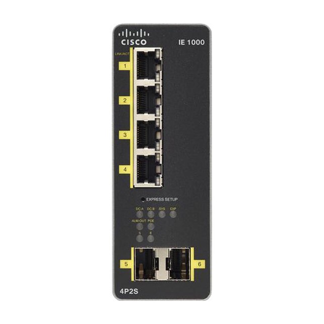 IE-1000-4P2S-LM Cisco IE-1000 GUI based L2 PoE switch, 2GE SFP + 4 FE copper ports (IE-1000-4P2S-LM) - Gambar 1